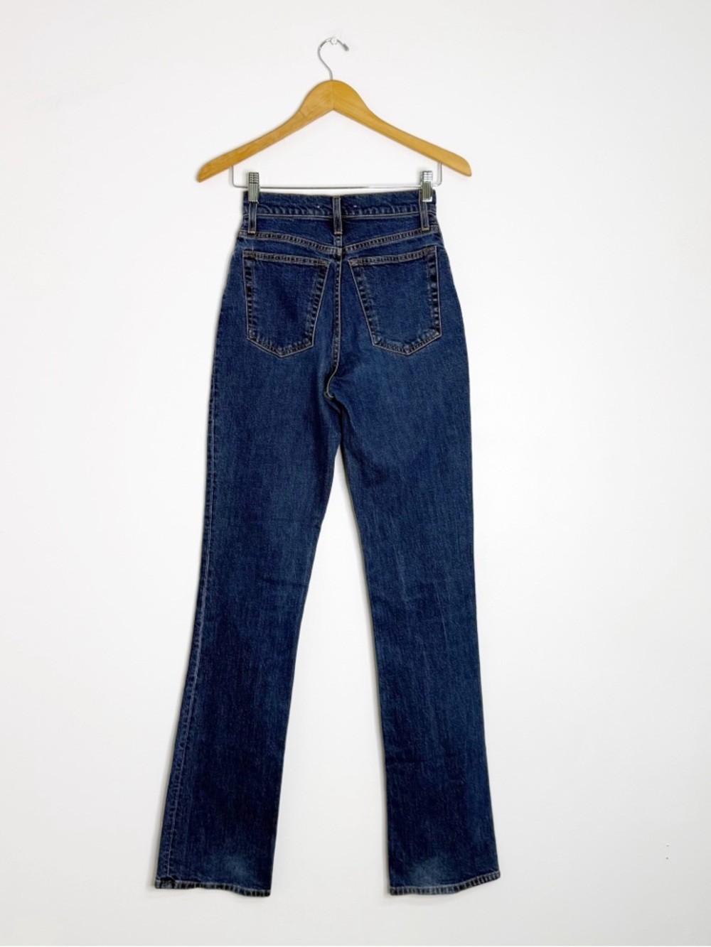 Helmut Lang Indigo Femme Hi Bootcut Jeans Dark Wash Size 25 - Picture 3 of 9